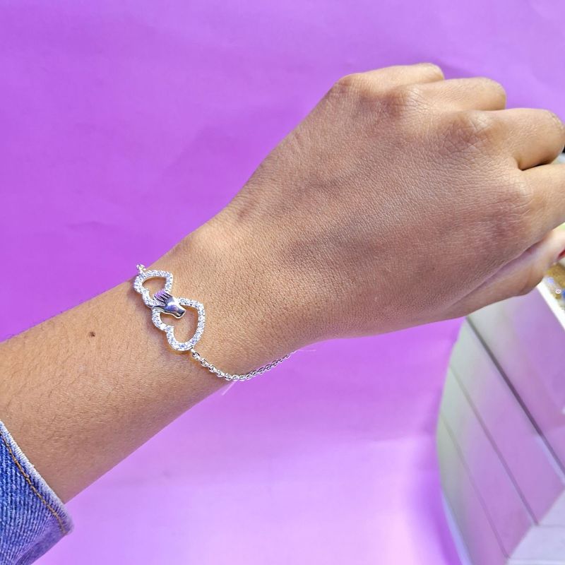 GENERICO - Pulsera Tobillera Cristal Mano En Corazones Delicada Jfp26