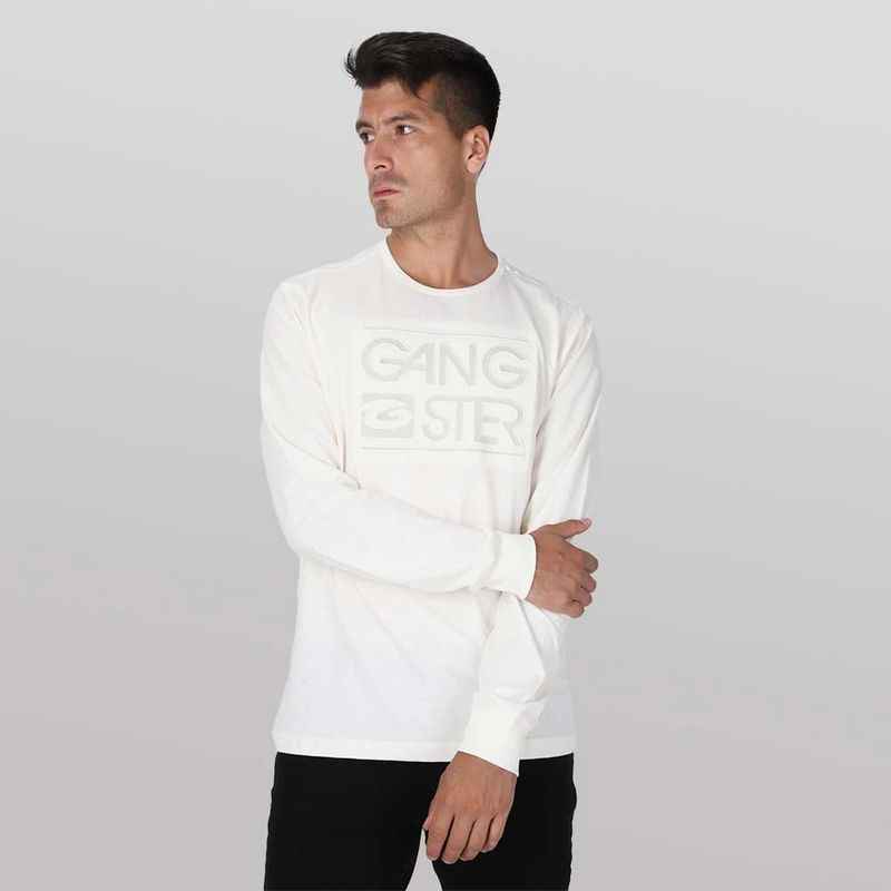 GANGSTER - Polera ML Ultimate Blanco Gangster