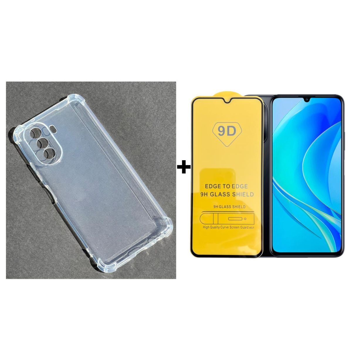 GENERICO - Carcasa Para Huawei Nova Y70 Transparente + Mica Lámina