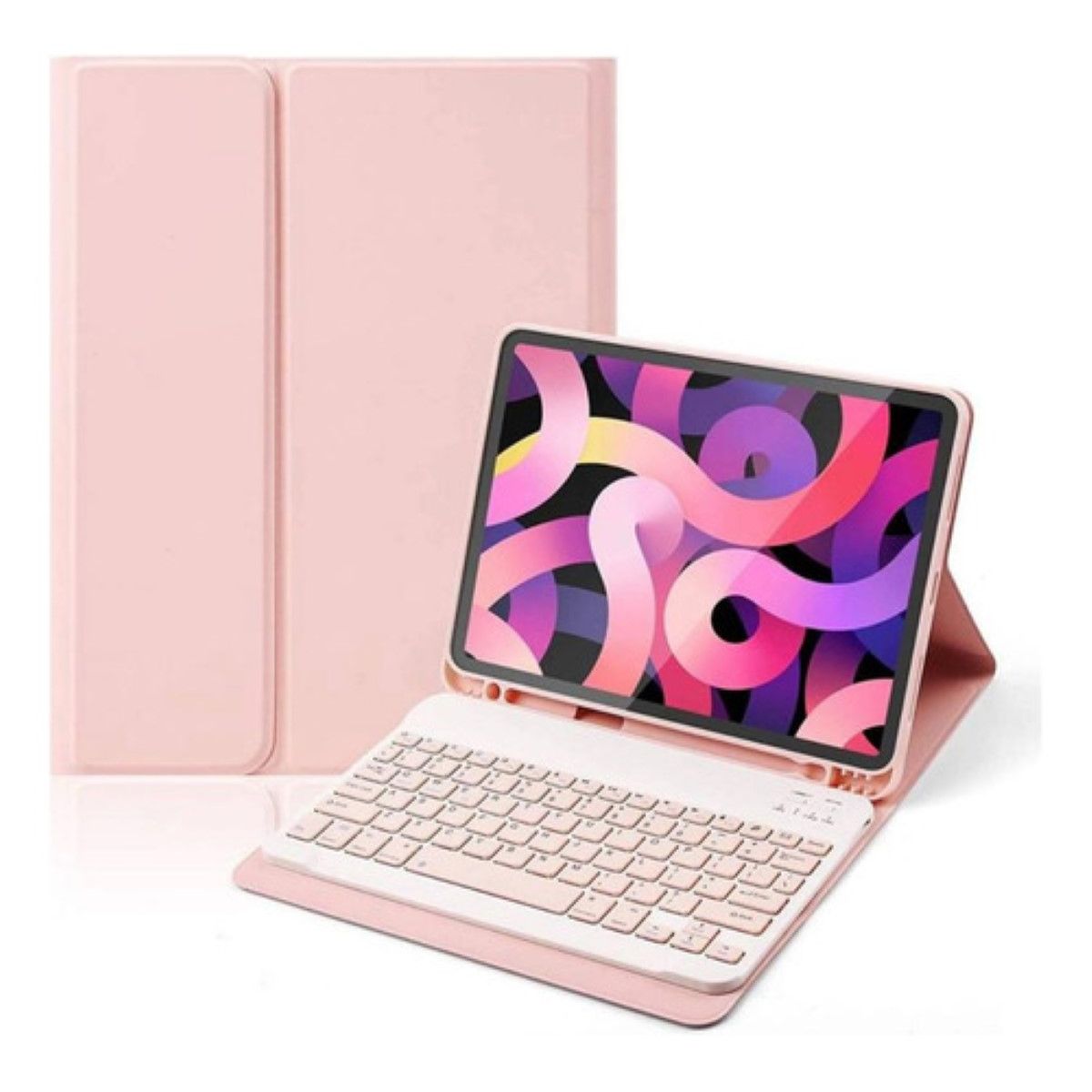 GENERICO - Funda Con Teclado Rosado Para iPad 10ma Gen 10.9 En Español