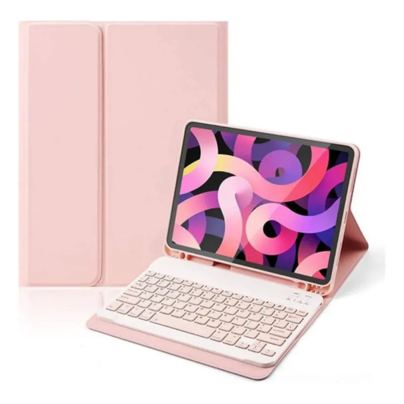 GENERICO - Funda Con Teclado Rosado Para iPad 10ma Gen 10.9 En Español