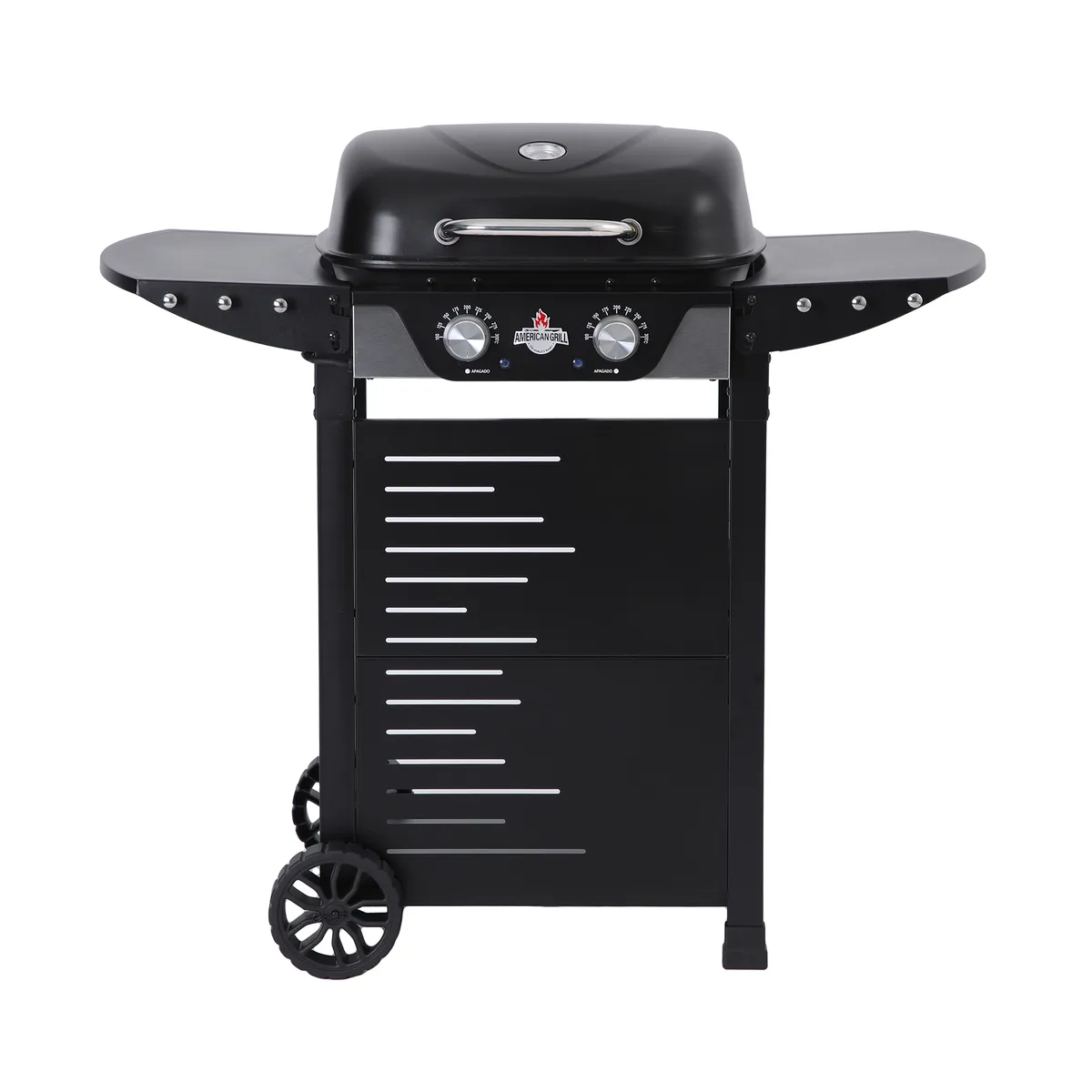AMERICAN GRILL - Parrilla Electrica 2 Tubos Calefactores Manhattan Black