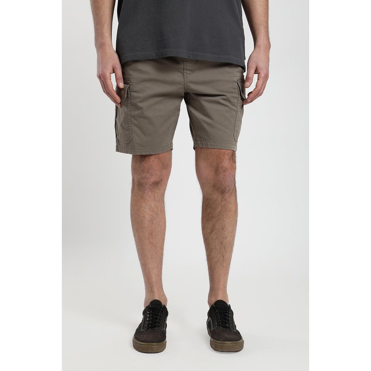 FROENS - Short hombre Travel olivo - Algodón orgánico