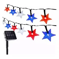 GENERICO - Guirnalda Solar Fiestas Patrias Estrellas 10 Metros