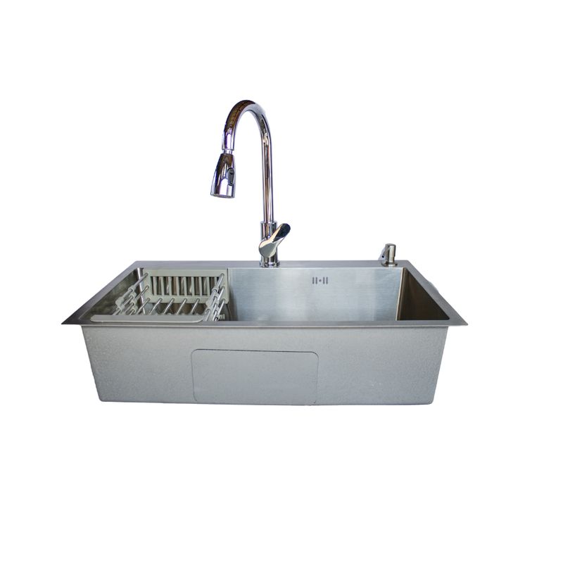 MODERN SPACE - Lavaplatos 75x45 Cm 2mm Plateado Con Accesorios + Extraíble