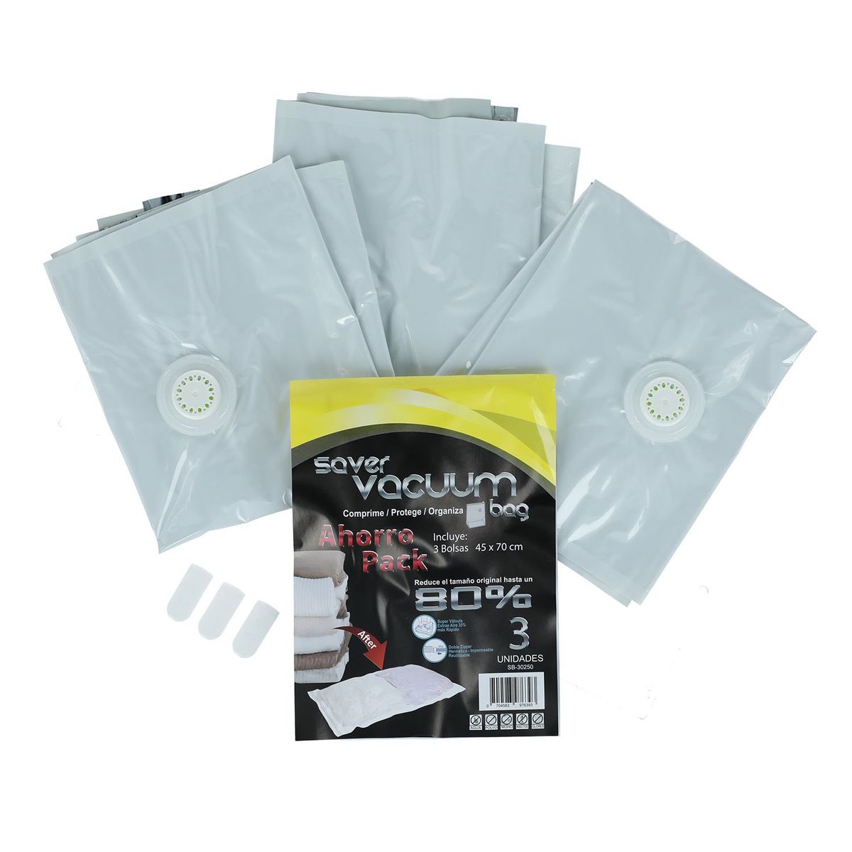 SAVER VACUUM BAG - Pack 3 Bolsas Ahorra Espacio SVB 45 x 70 cm