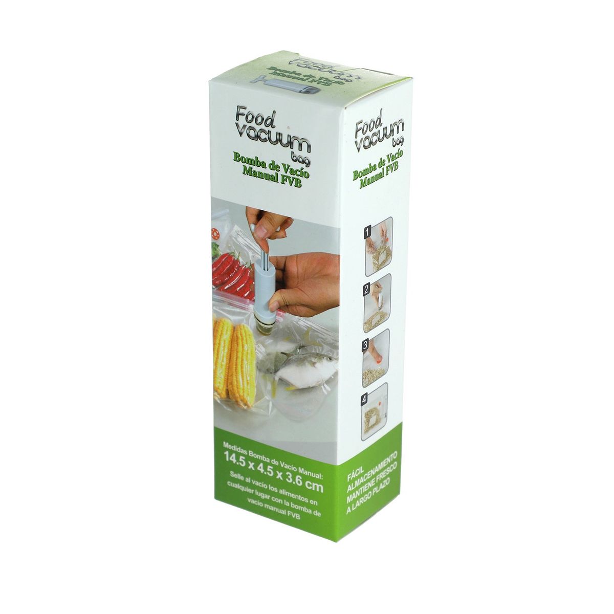 FOOD VACUUM BAG - Bomba Extractora Aire Manual para Bolsas al Vacio de Alimentos FVB