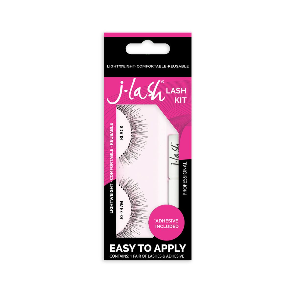 GENERICO - J LASH KIT DE PESTAÑAS POSTIZAS CON PEGAMENTO MINI JG-747
