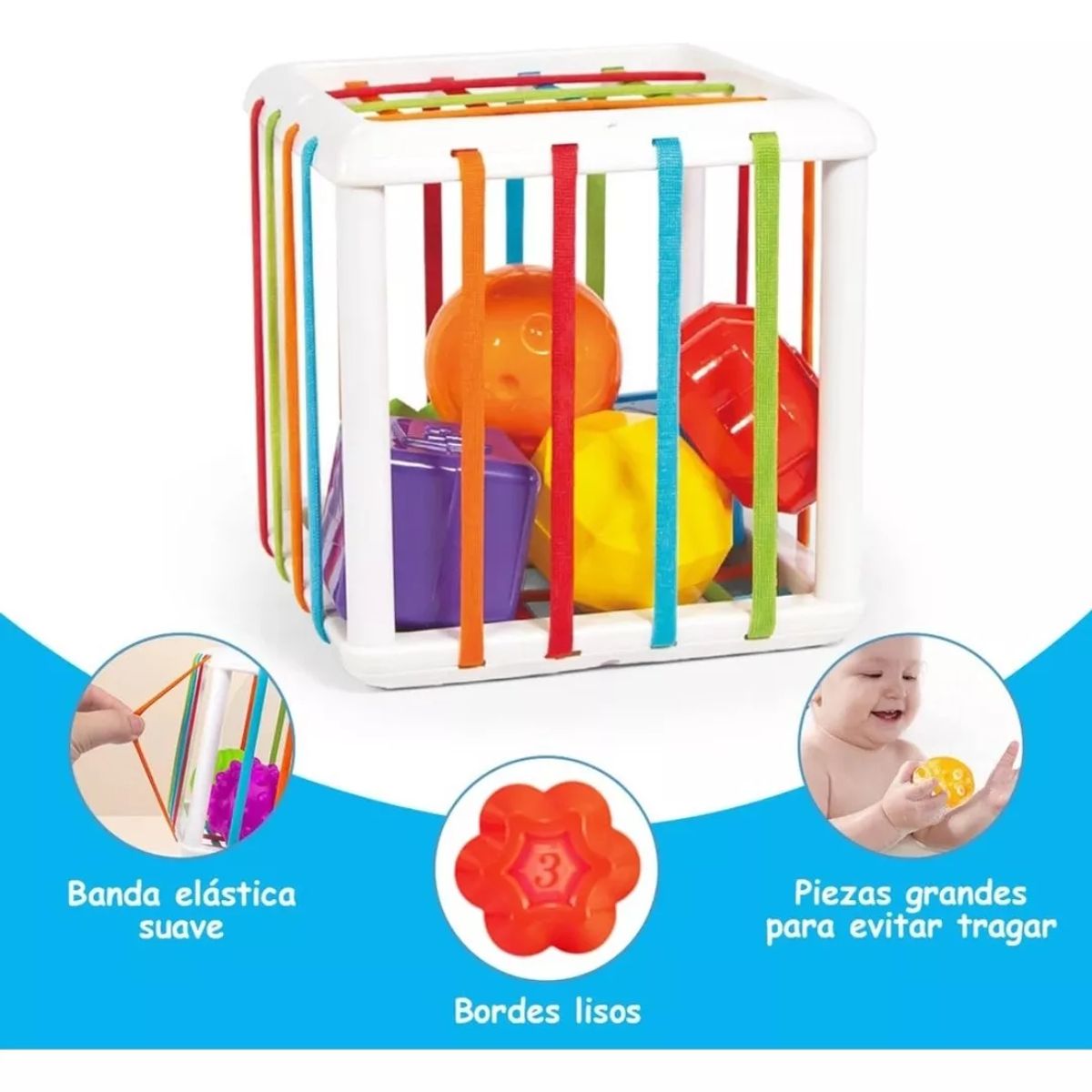 GENERICO - Cubo de encaje para bebes caja estimulante sensorial