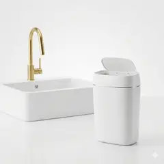IRM - Papelera Con Apertura Inteligente Sensor Infrarrojo Recargable Bano Cocina FIGOIMPORT