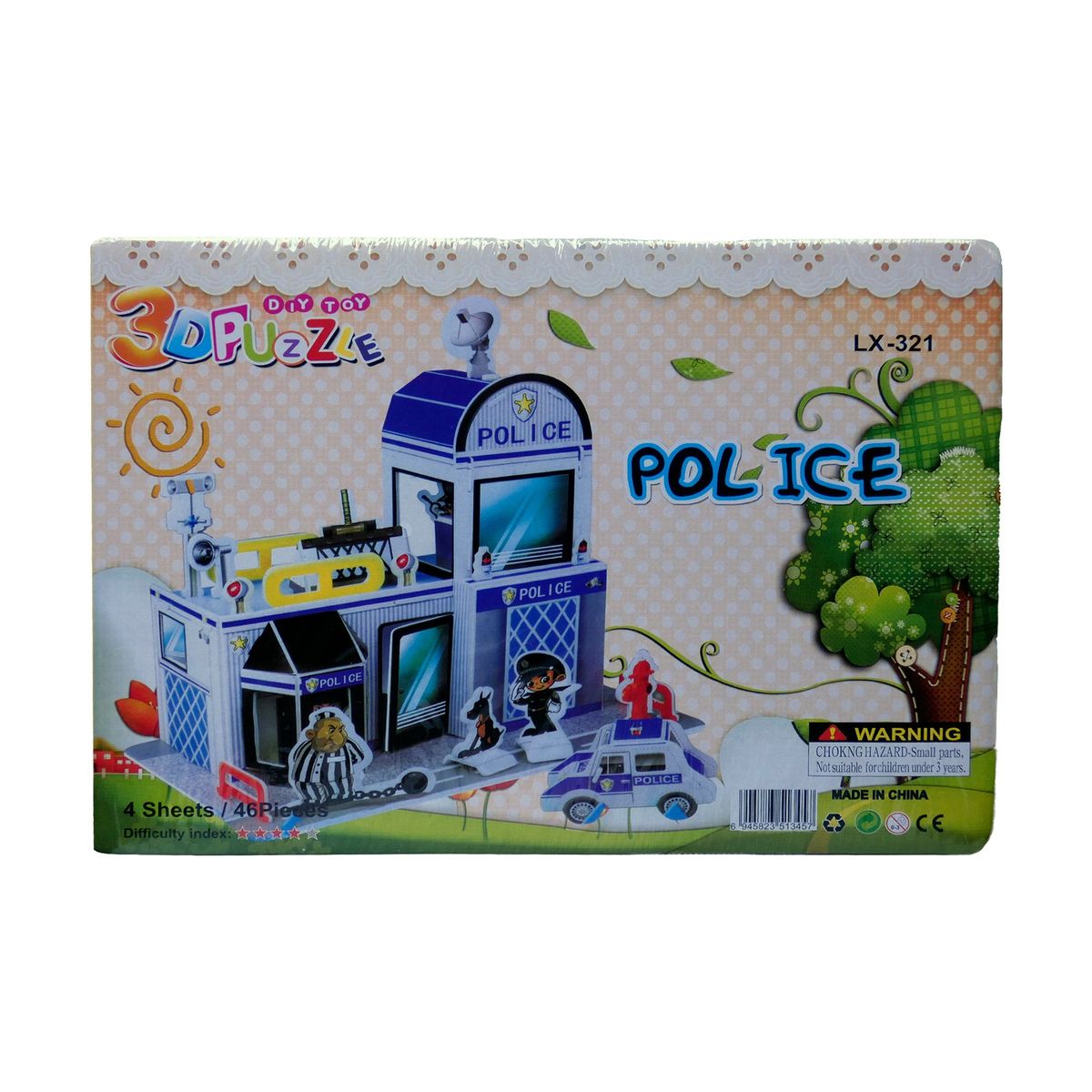 GENERICO - Juego De Rompecabezas  Puzzle 3d - Estación De Policía