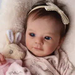 TIOZONEY - Muñeca bebe reborn vinilo de silicona juguetes para 46cm