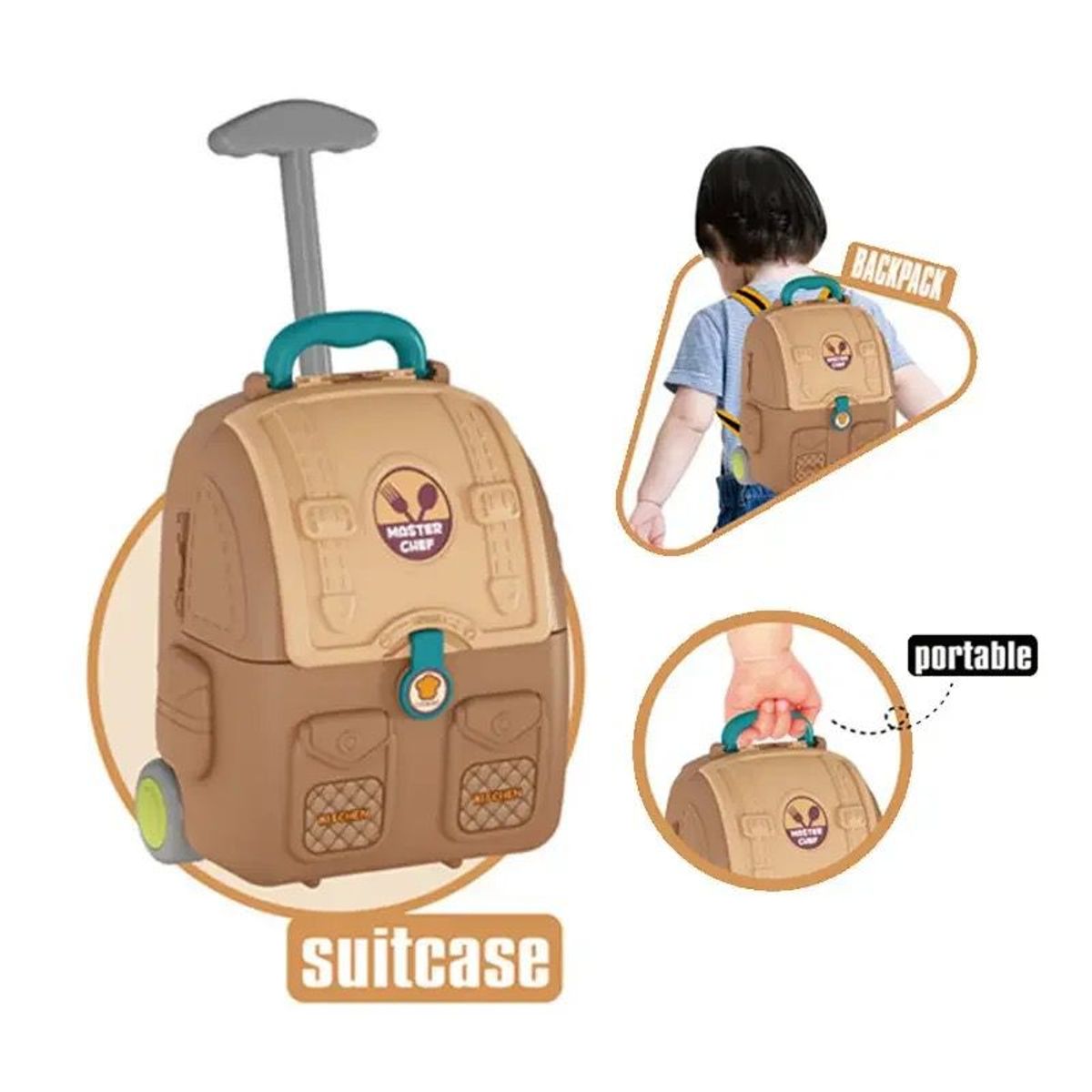 GENERICO - Mochila De Juegos 4 En 1 Set Cocina