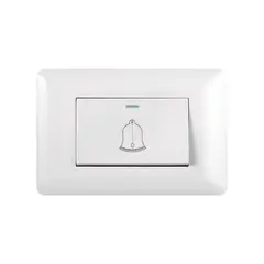 WANT - Interruptor Pulsador Timbre Teclon 10A 250V Blanco -