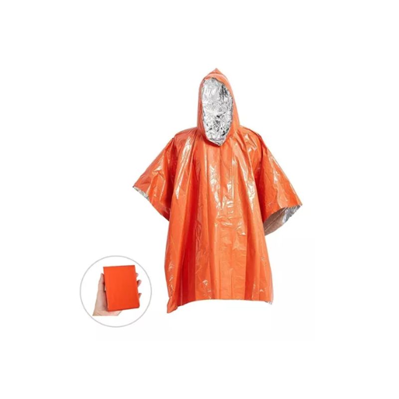 GENERICO - Poncho Cubre Lluvia Emergencia Aislante Pvc