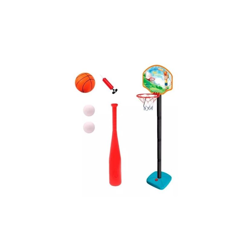 GENERICO - Set Beisbol Y Basketball 2 En 1 Juguete Niños Deporte