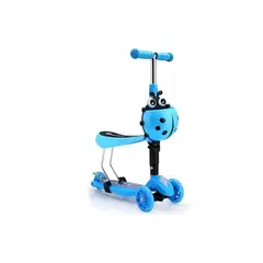 GENERICO - Scooter Monopatín 3 En 1 Ajustable Chinita Blue