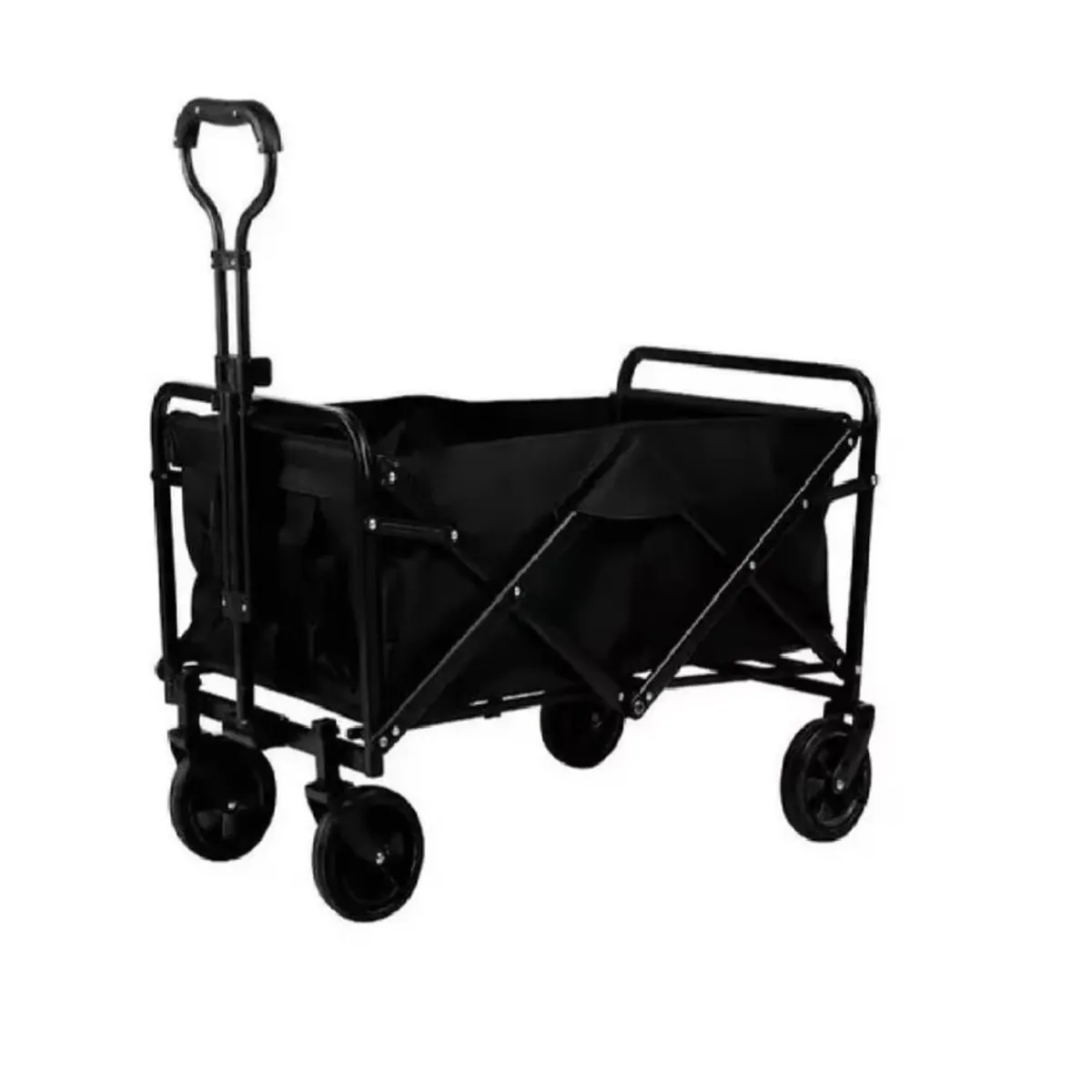 ANGELES DEL HOGAR - Carrito Para Compras Plegable Camping Pro Max Color Negro