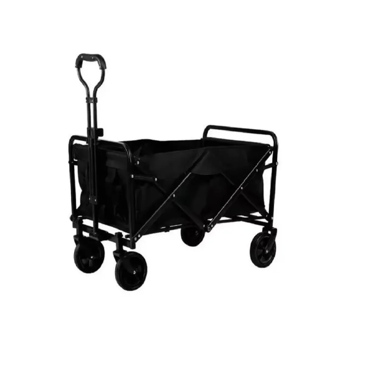 ANGELES DEL HOGAR - Carrito Para Compras Plegable Camping Pro Max Color Negro