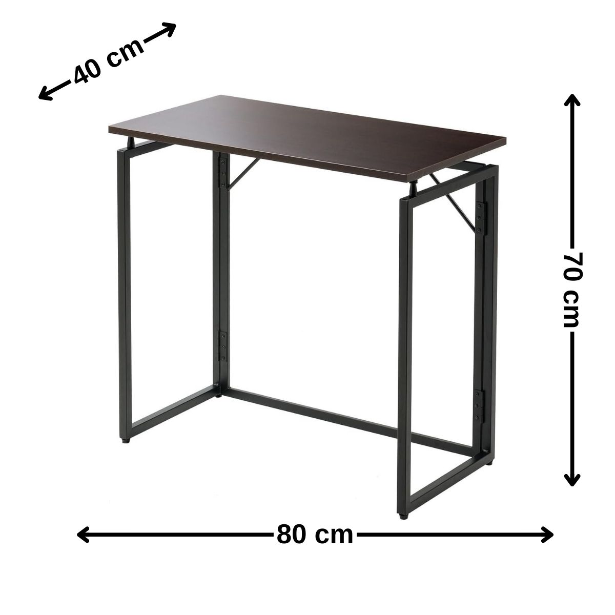 GENERICO - Escritorio plegables 80x40x70cm negro Bighouse.
