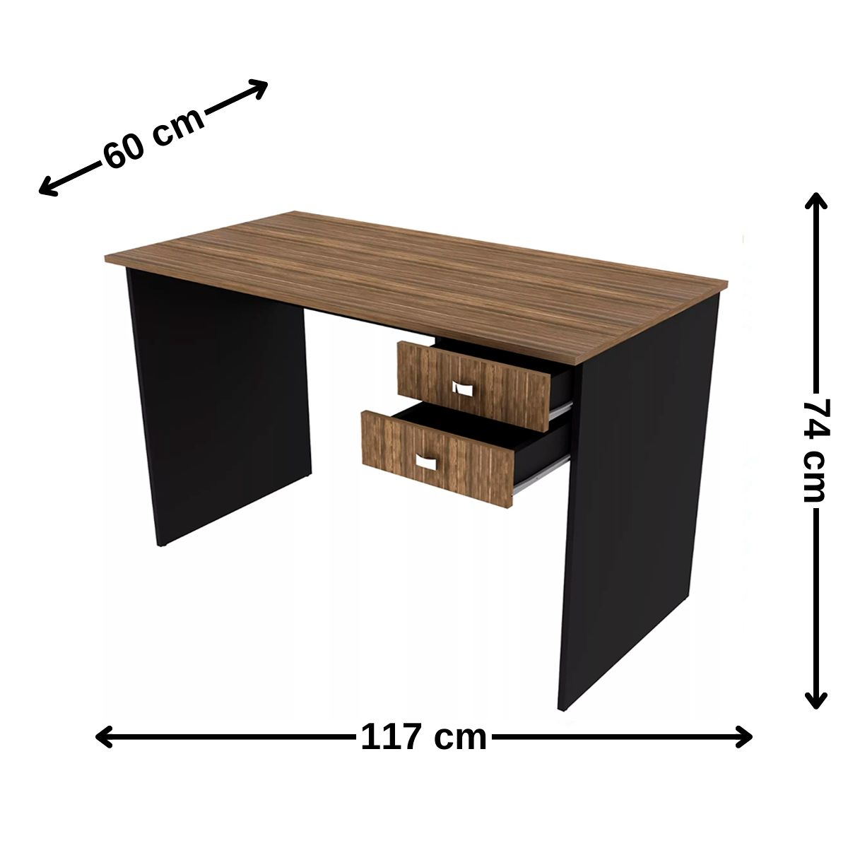 TECNOMOBILI - Escritorio con 2 cajones 117x60x745cm Tecnomobili