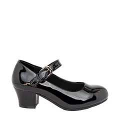 ALQUIMIA - Zapato Cueca Niña Negro Charol Sara