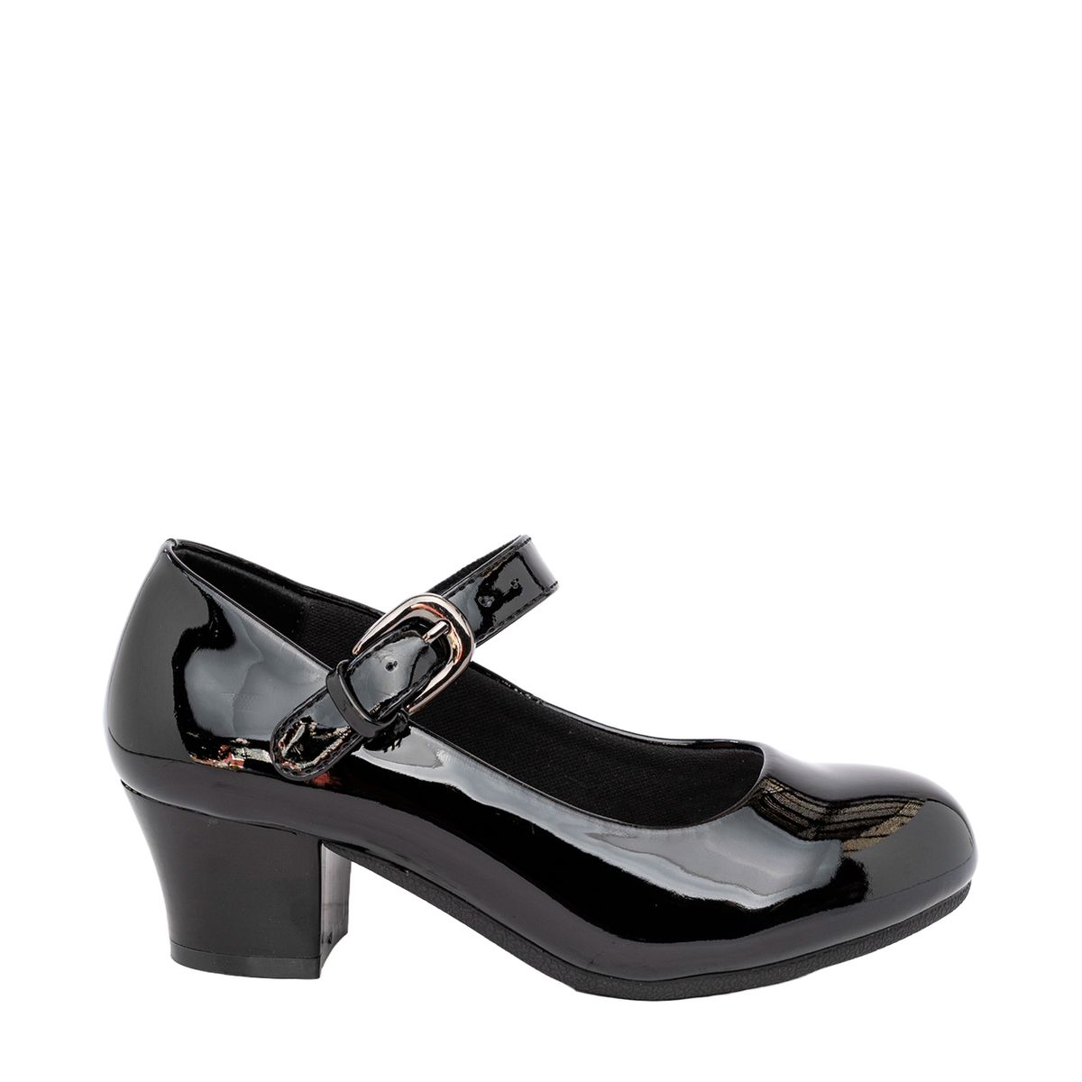 ALQUIMIA - Zapato Cueca Niña Negro Charol Sara Alquimia