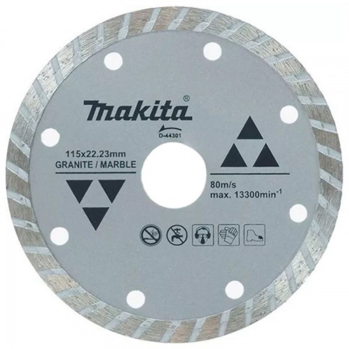MAKITA - Disco diamantado turbo ondulado 115 mm granito, mármol Makita D-44301