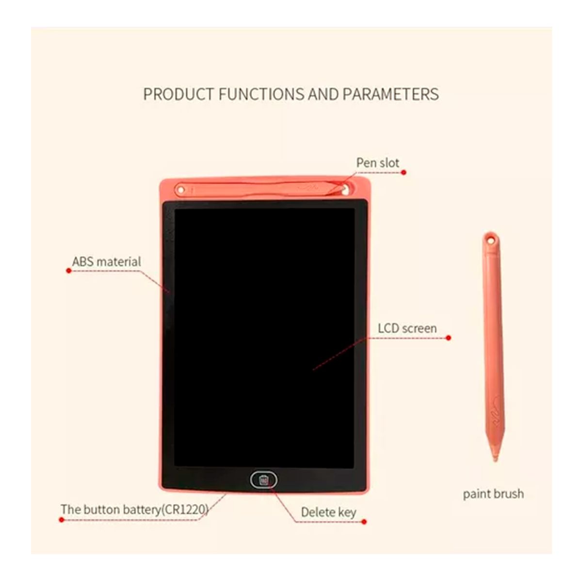 GENERICO - Pizarra Magica Lcd Para Niños Rosa