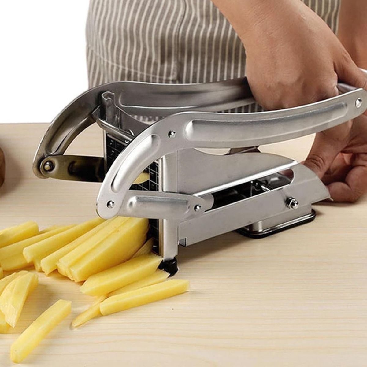 HOMESTAR - Cortador de Papas Profesional de Acero Inoxidable