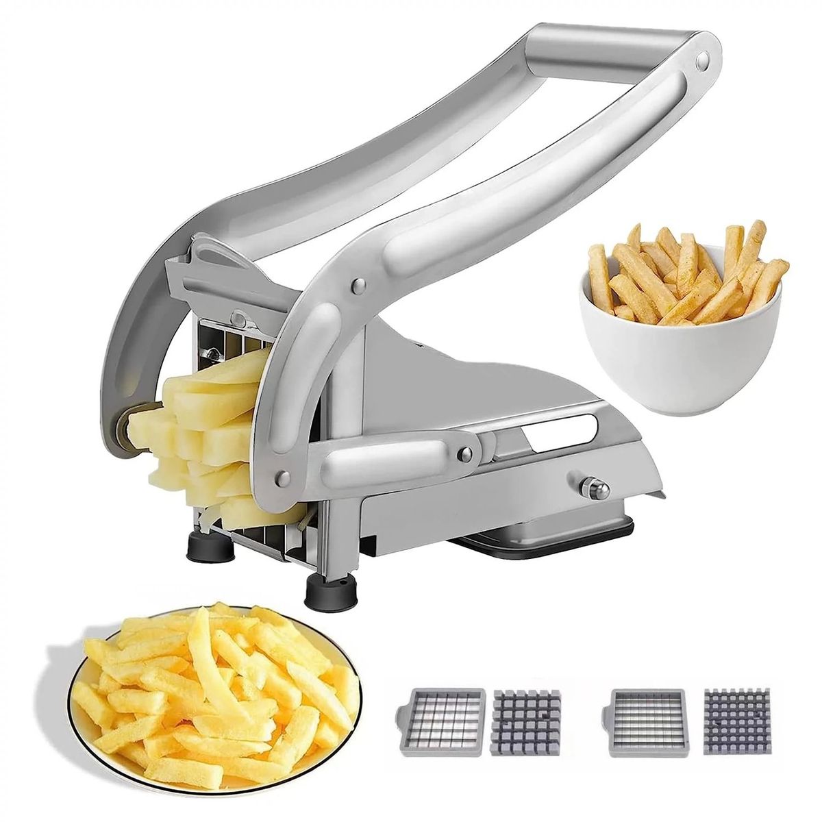 HOMESTAR - Cortador de Papas Profesional de Acero Inoxidable