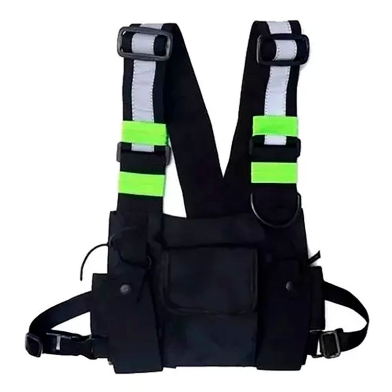 ESHOPANGIE - Bolsa De Pecho Chaleco Ajustable Funcional Reflectante