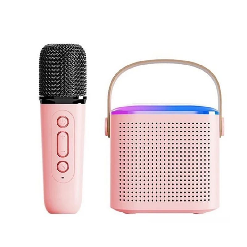GENERICO - Parlante Altavoz Con Microfono Karaoke Portatil Con Luces