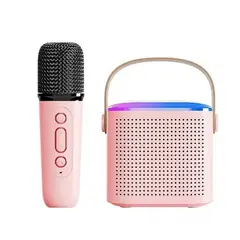 GENERICO - Parlante Altavoz Con Microfono Karaoke Portatil Con Luces
