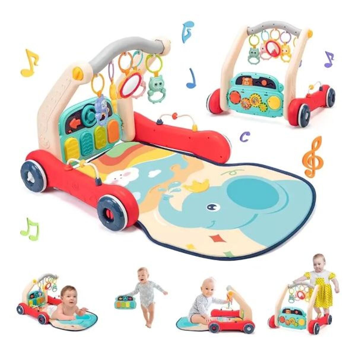 GENERICO - Caminador Gimnasio 2 En 1 Musical Para Bebe Piano Didáctico