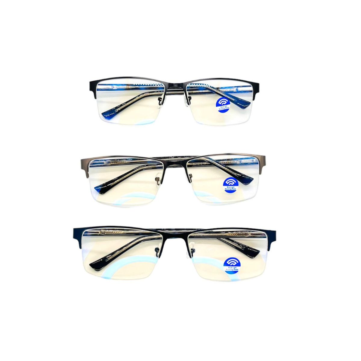 GENERICO - LENTES FILTRO AZUL METALICO PARA HOMBRES DESCANSO FILTRO AZUL