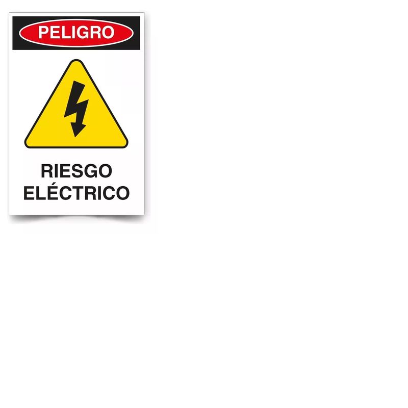 GENERICO - Autoadhesivo Peligro Riesgo Eléctrico 20x13cm Reflectante