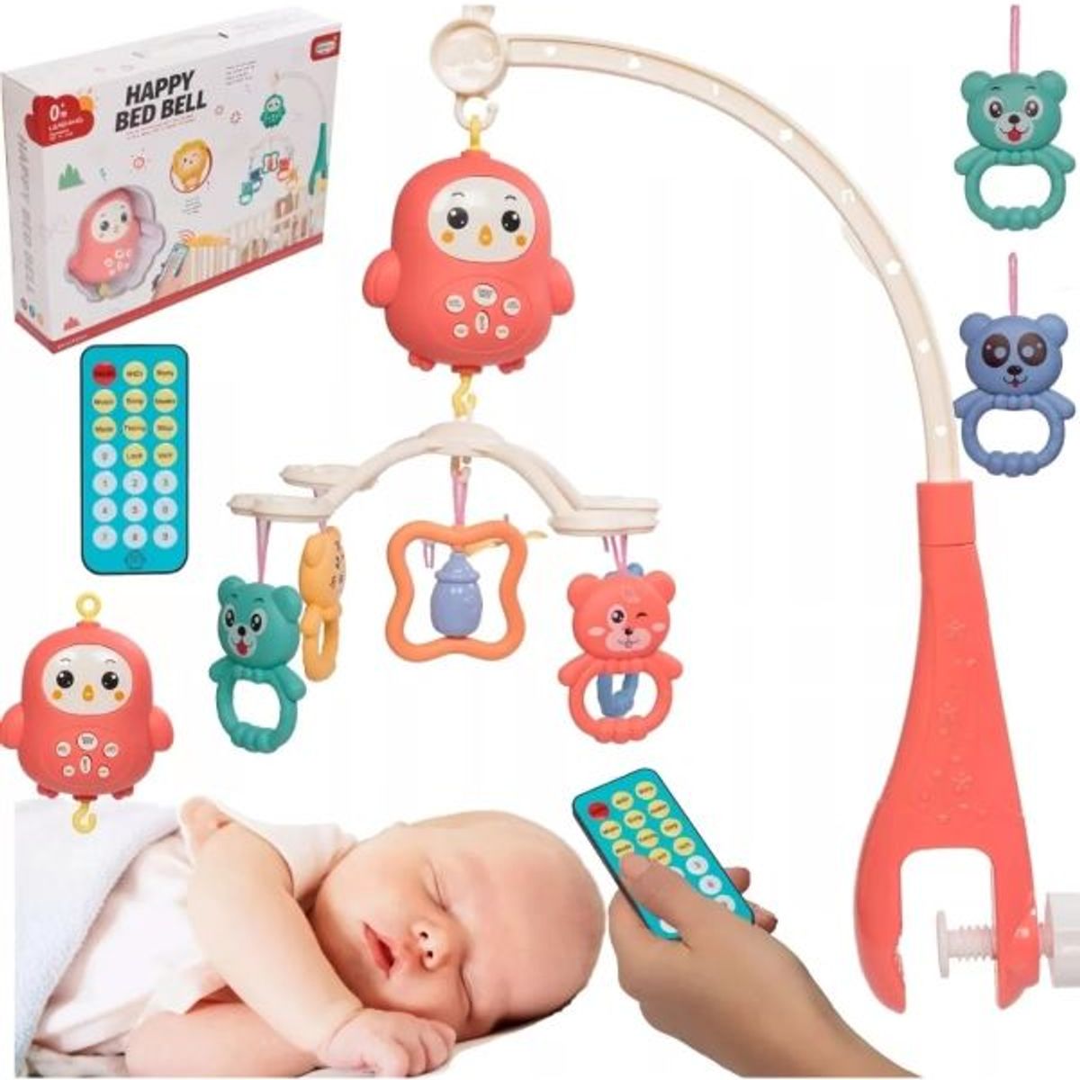 GENERICO - Móvil Musical Para Bebés Con Control Remoto Búho