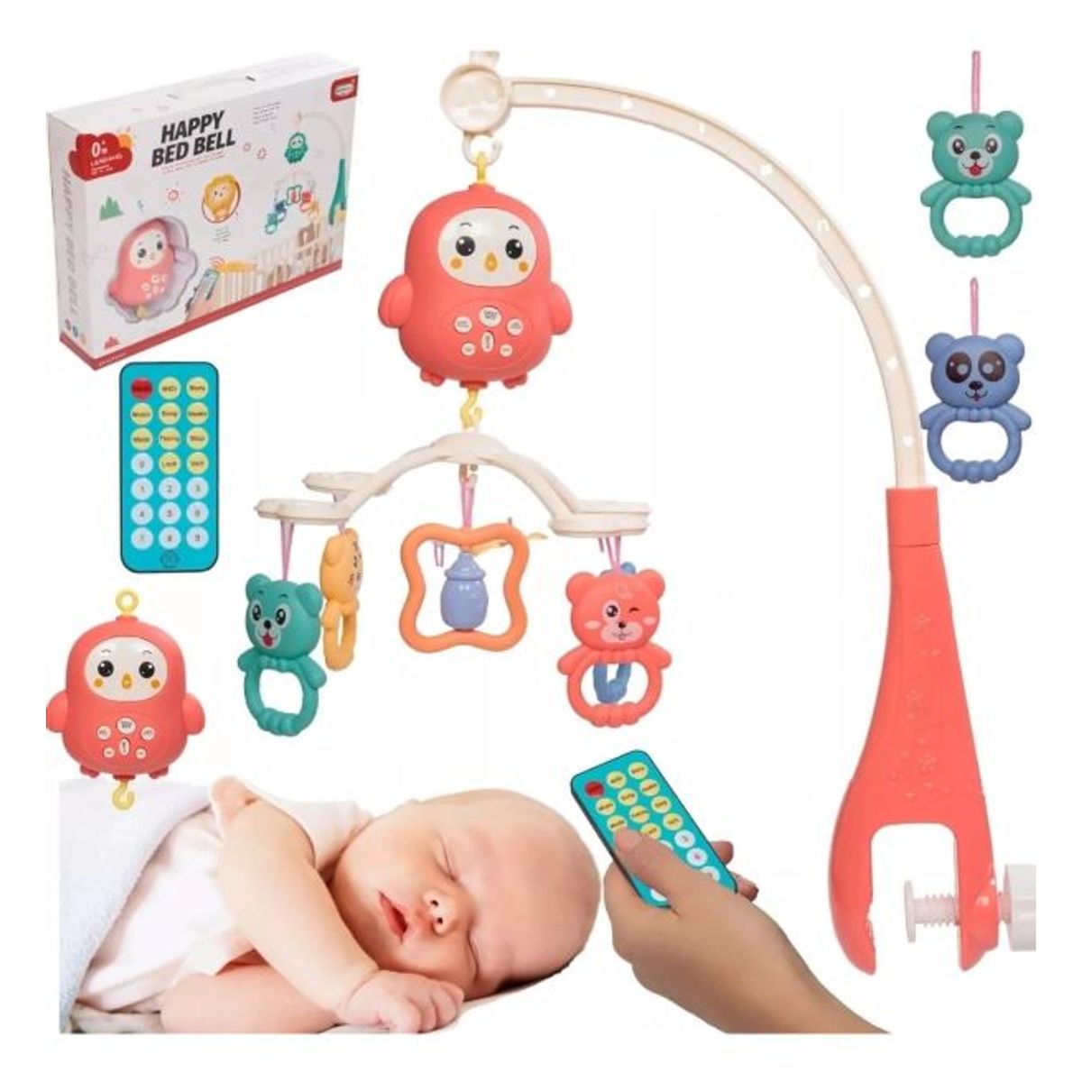 GENERICO - Móvil Musical Para Bebés Con Control Remoto Búho