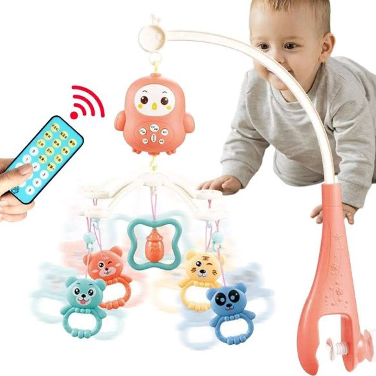 GENERICO - Móvil Musical Para Bebés Con Control Remoto Búho