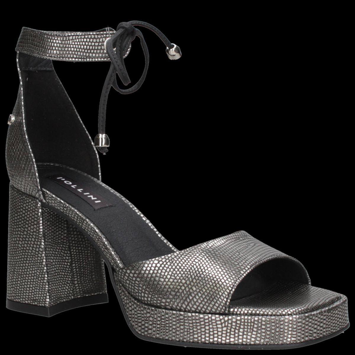 POLLINI - Sandalia Casual Mujer Plateado Pollini