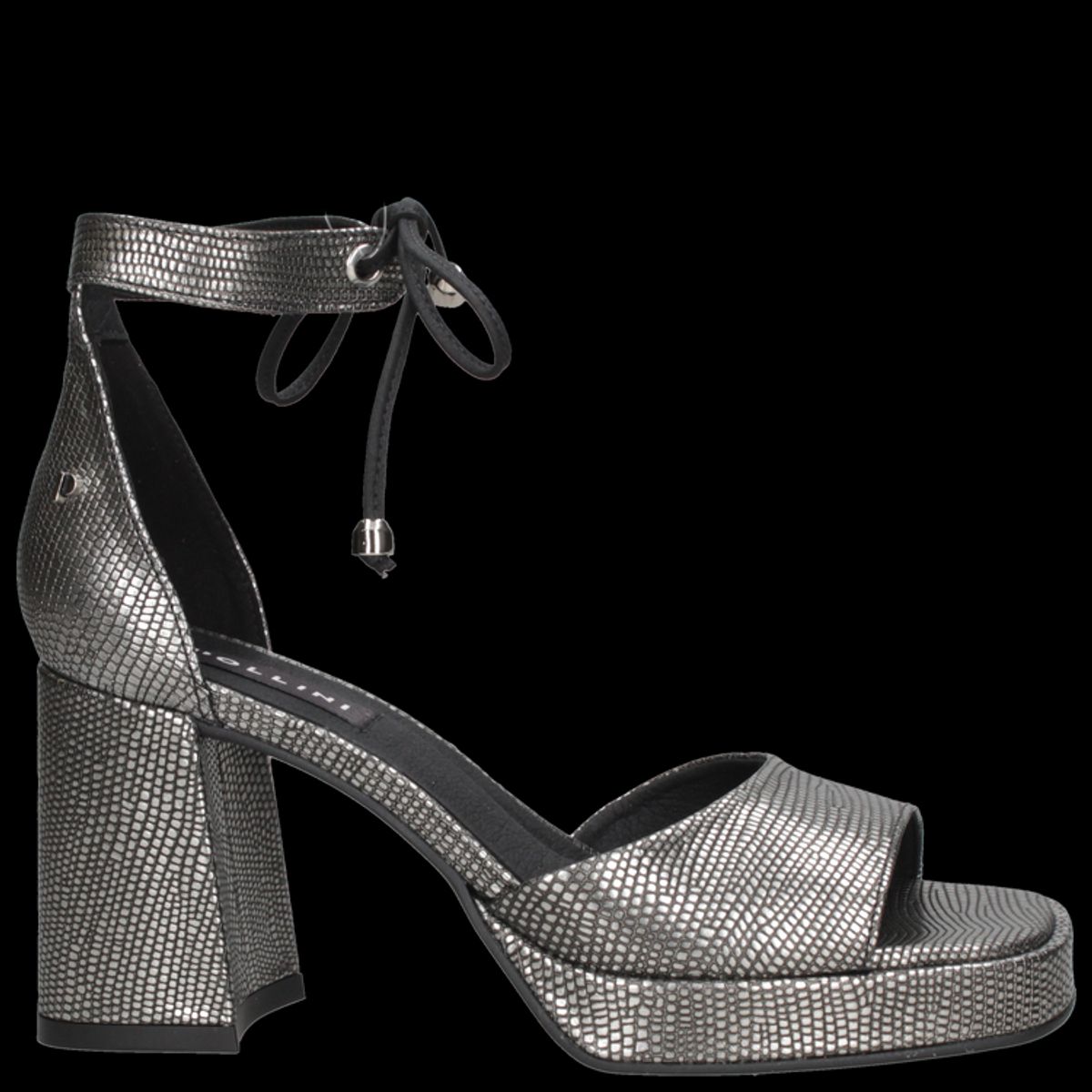 POLLINI - Sandalia Casual Mujer Plateado Pollini