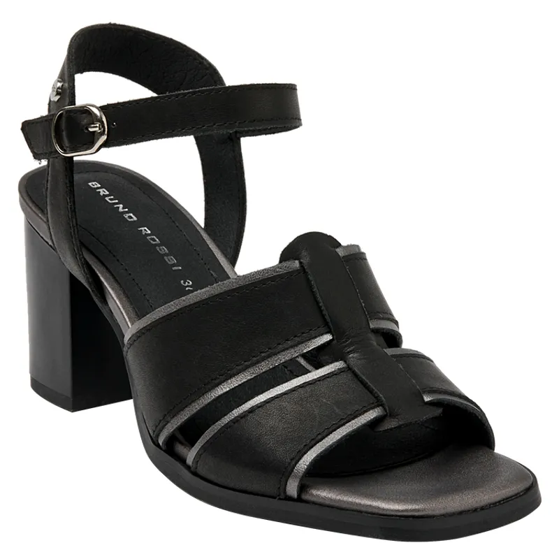 BRUNO ROSSI - Sandalia Casual Mujer Negro Bruno Rossi