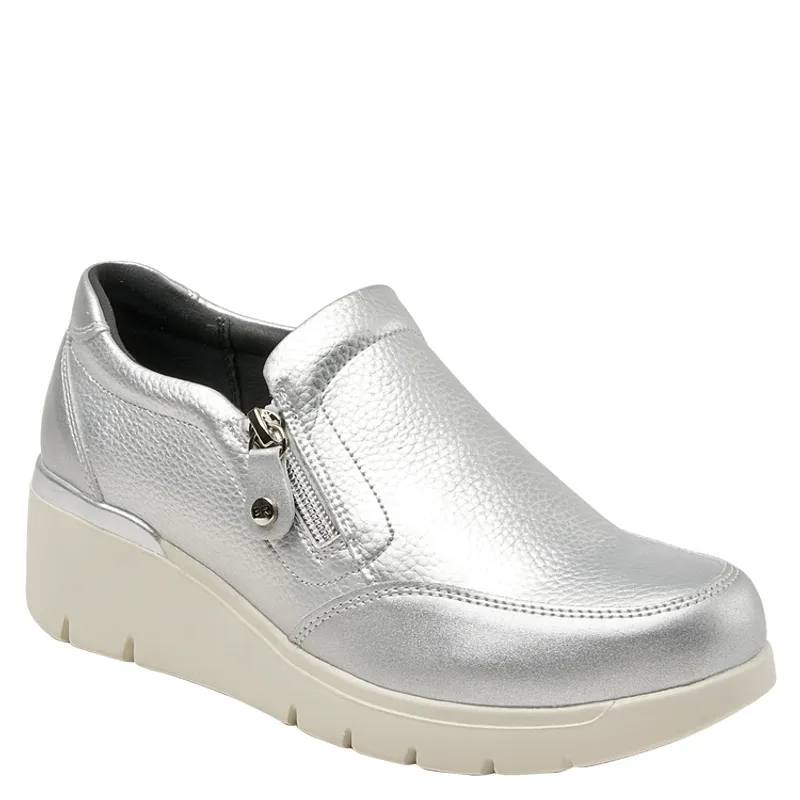 BRUNO ROSSI - Zapatilla Casual Mujer Plateado Bruno Rossi