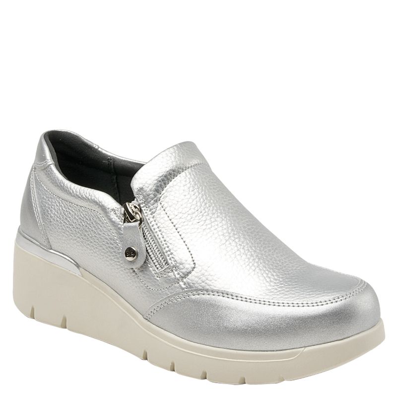 BRUNO ROSSI - Zapatilla Casual Mujer Plateado Bruno Rossi
