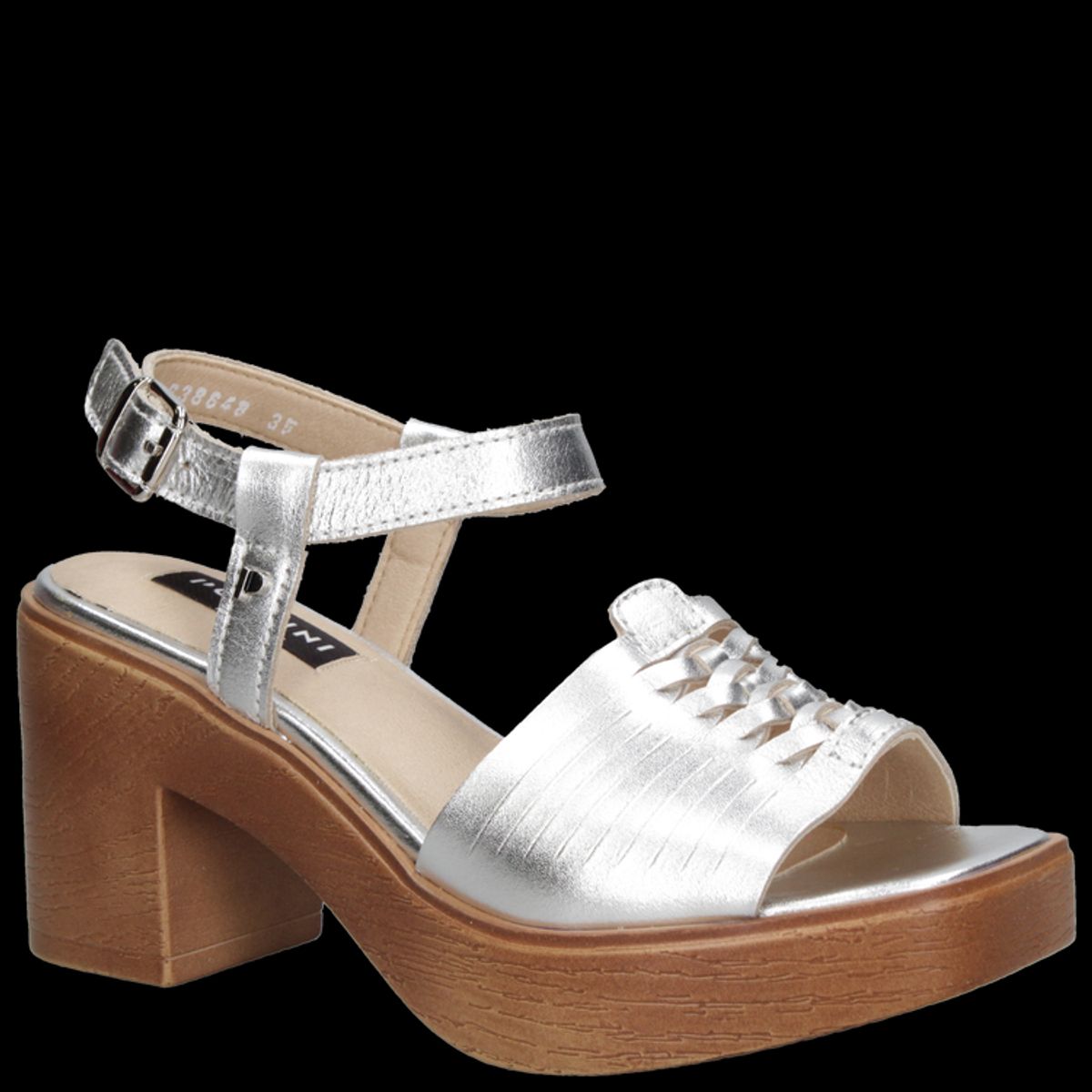 POLLINI - Sandalia Casual Mujer Plateado Pollini