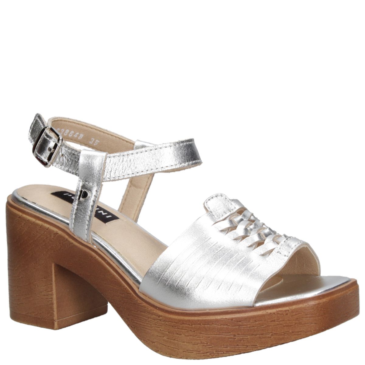 POLLINI - Sandalia Casual Mujer Plateado Pollini