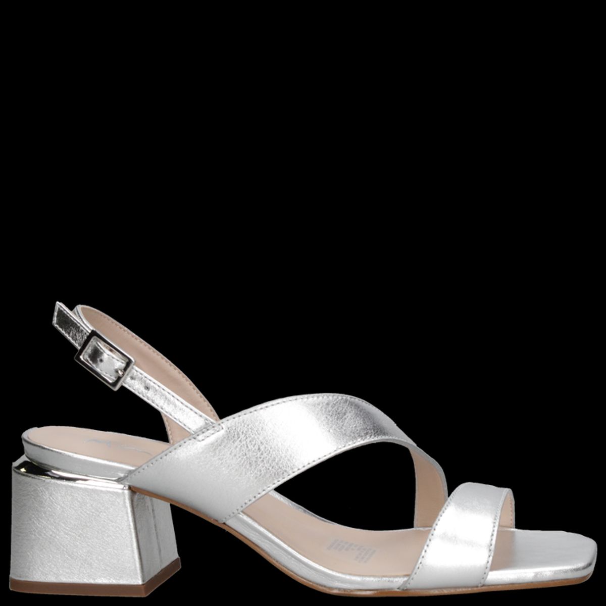 MINGO - Sandalia Casual Mujer Plateado Mingo