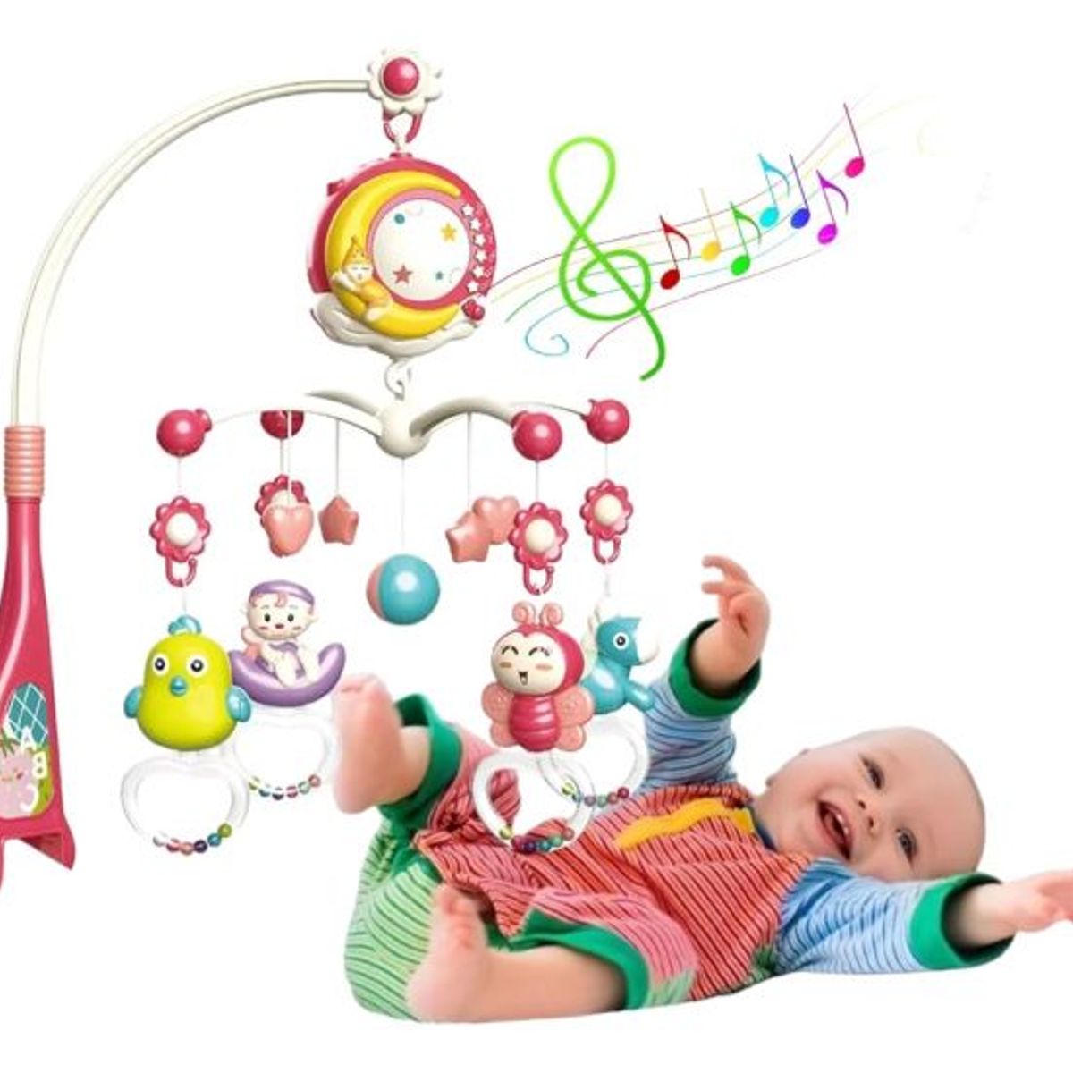 GENERICO - Móvil Para Bebé Musical Con Luces Proyección Y Temporizador