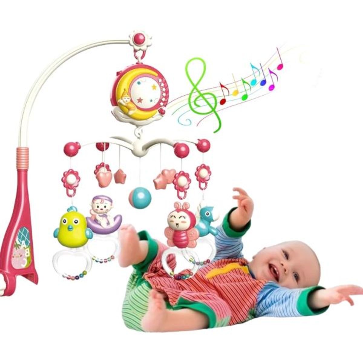 GENERICO - Móvil Para Bebé Musical Con Luces Proyección Y Temporizador